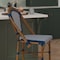 Flash Furniture Bordeaux Stackable IndoorOutdoor French Bistro 26 Counter Height Stool, NavyWhite and Bamboo SDA-AD642001-CS-NVYWH-NAT-GG - alternate 2